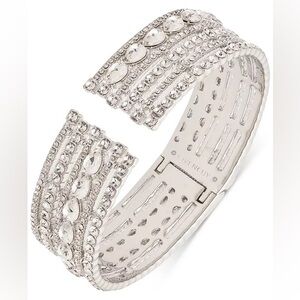 Givenchy Silver-Tone Crystal Statement Cuff Bracelet NWT